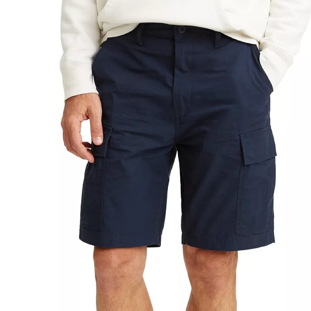 new NAVY Levi's Men's Big-and-Tall Loose-Fit 9.5" Carrier Cargo Shorts - Size 46